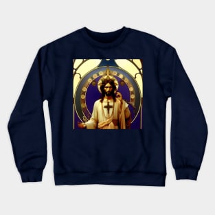 Jesus Christ - AI - Art Nouveau Crewneck Sweatshirt